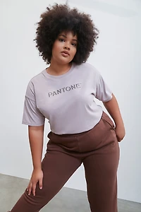 Plus Size Embroidered Pantone Crew Tee