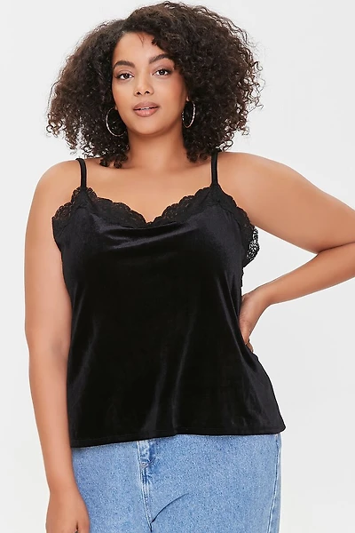 Plus Velvet Lace Cami