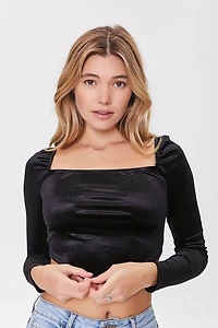Velvet Crop Top