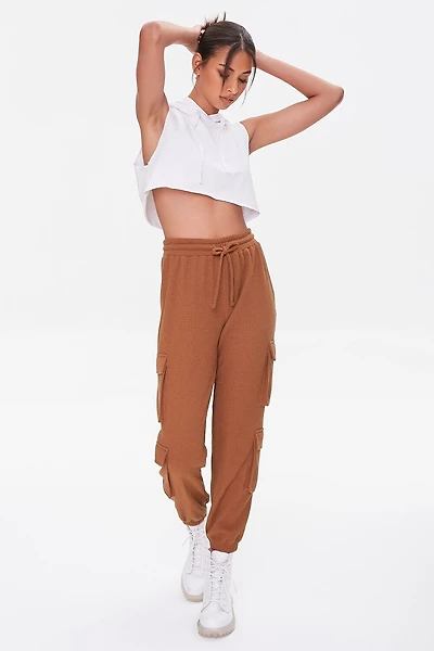 Waffle Knit Cargo Joggers