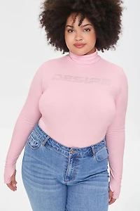 Plus Rhinestone Desire Bodysuit