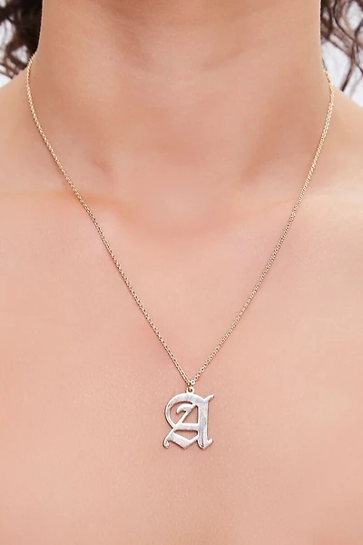 Initial Pendant Chain Necklace