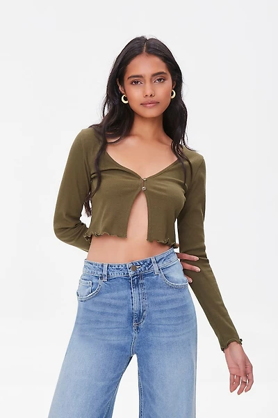 Split-Front Crop Top