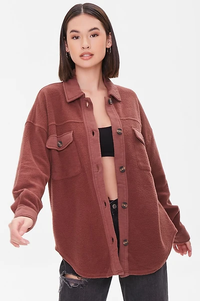 Fleece Button-Front Shacket