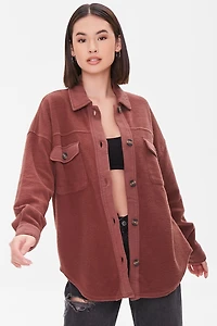 Fleece Button-Front Shacket