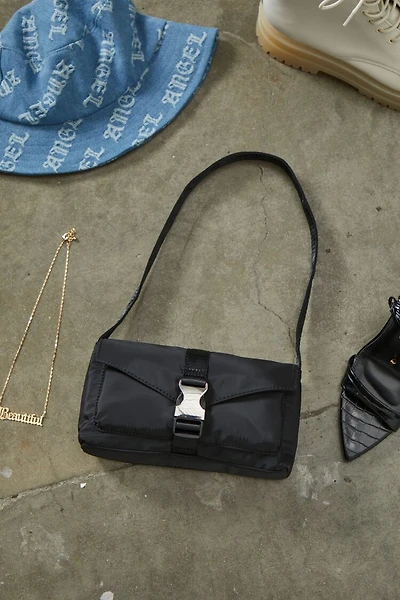 Release-Buckle Shoulder Bag