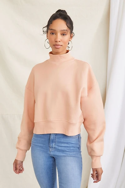 Fleece Drop-Sleeve Pullover