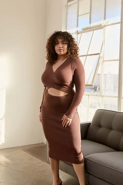 Plus Cutout Sweater Dress