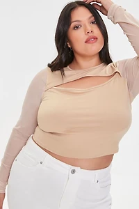 Plus Size Cutout Top