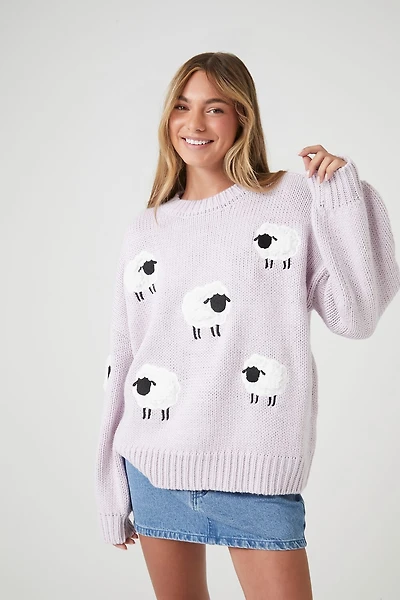 Sheep Drop-Sleeve Sweater