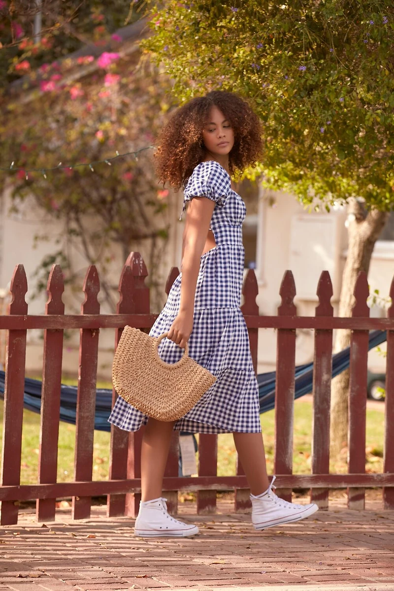 Straw Structured Tote Bag