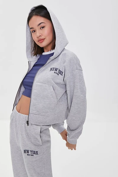 New York Graphic Zip-Up Hoodie