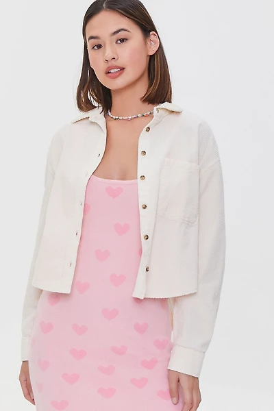 Corduroy High-Low Shacket