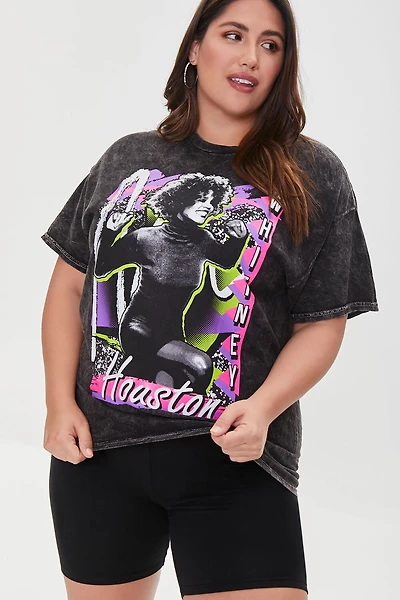 Plus Size Whitney Houston Graphic Tee