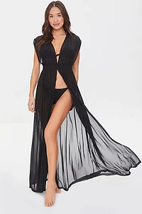 Billowy Sheer Swim Cover-Up Dress