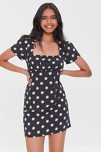 Floral Print Mini Dress