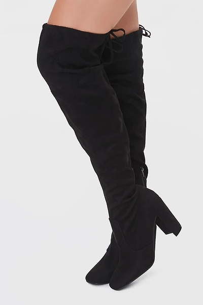 Faux Suede Over-the-Knee Boots
