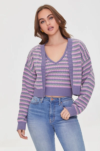 Striped Cardigan Sweater