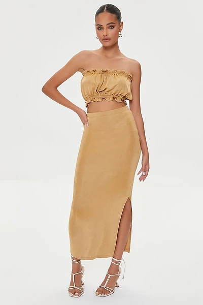 Crop Top & Maxi Skirt Set