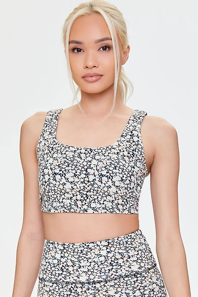 Ditsy Floral Longline Sports Bra