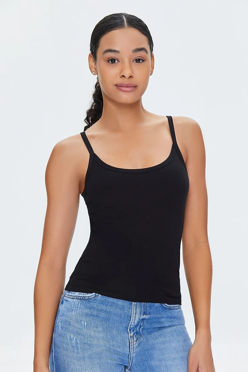 Basic Cotton Thick-Strap Cami