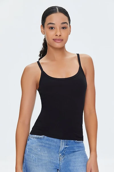 Basic Cotton Thick-Strap Cami