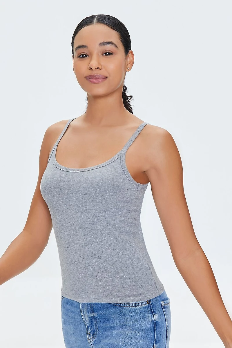 Basic Cotton Thick-Strap Cami