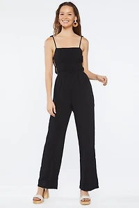 Ruched Tie-Strap Jumpsuit