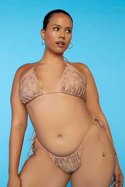 Plus Sports Illustrated Geo Print Bikini Bottoms