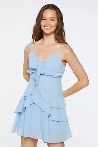 Tiered Flounce Mini Dress