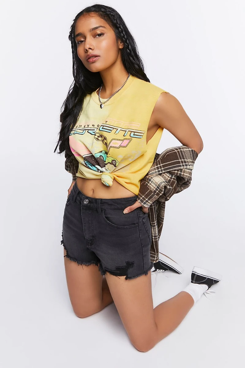 High-Rise Curvy Denim Shorts