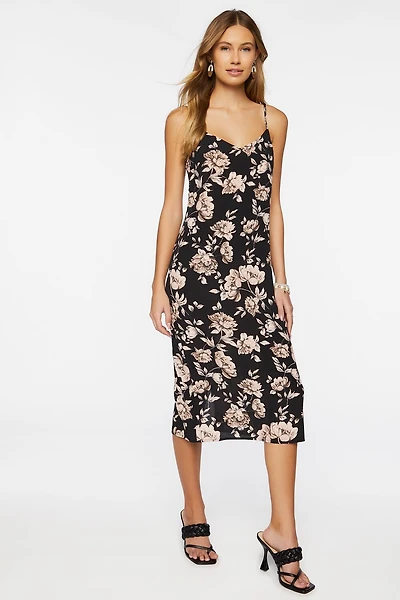 Floral Print Cami Midi Dress