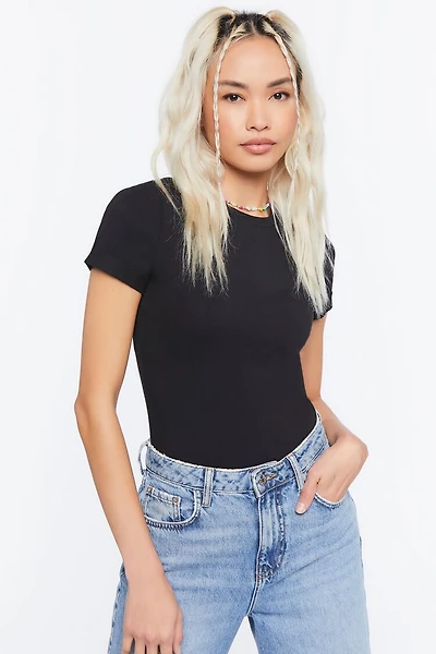 Cotton-Blend Tee Bodysuit
