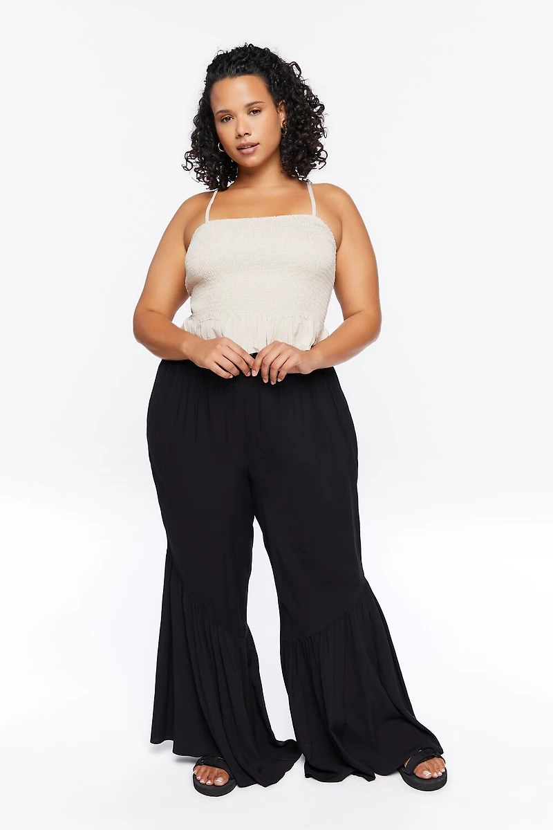 Plus Size Flounce Flare Pants