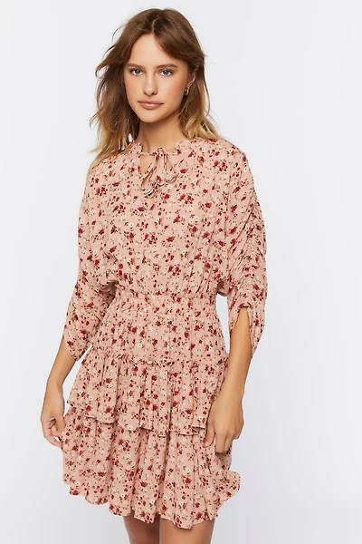Floral Print Mini Dress