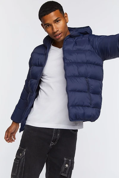Hooded Zip-Up Puffer Jacket