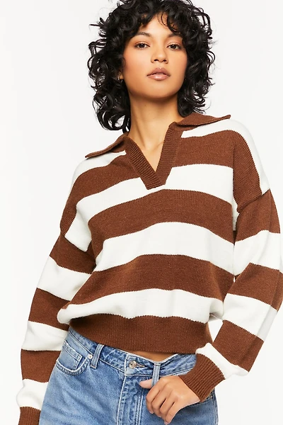 Striped Collared Sweater