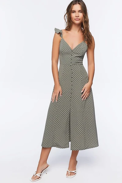 Polka Dot Cami Midi Dress