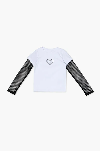Girls Heart Graphic Combo Tee (Kids)