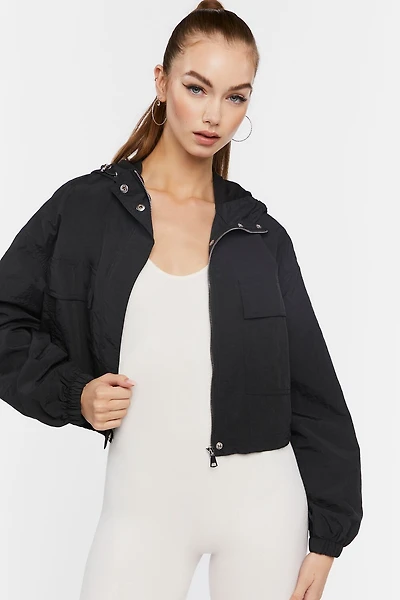 Cropped Windbreaker Jacket