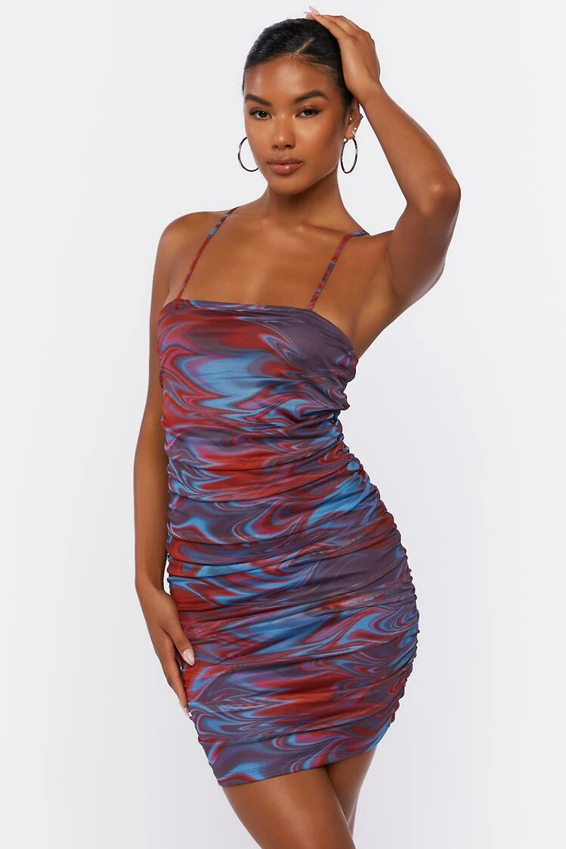 Abstract Print Bodycon Mini Dress