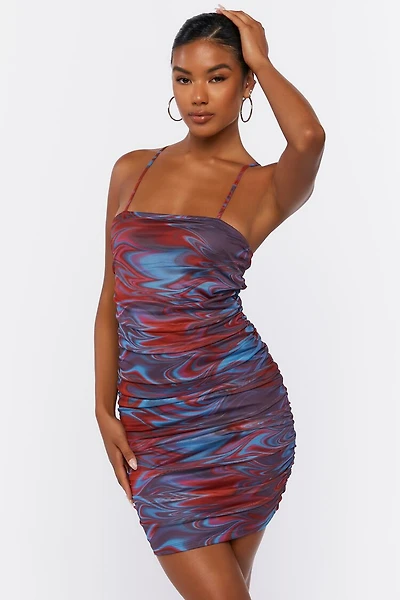 Abstract Print Bodycon Mini Dress