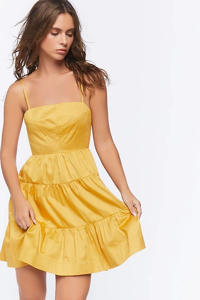 Babydoll Cutout Mini Dress