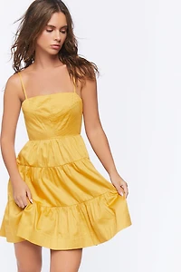 Babydoll Cutout Mini Dress