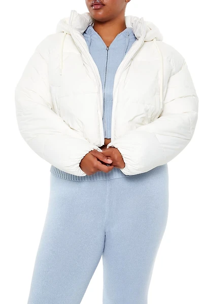 Plus Hooded Puffer Jacket