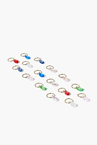 Faux Gem Hair Ring Set - 16 pcs