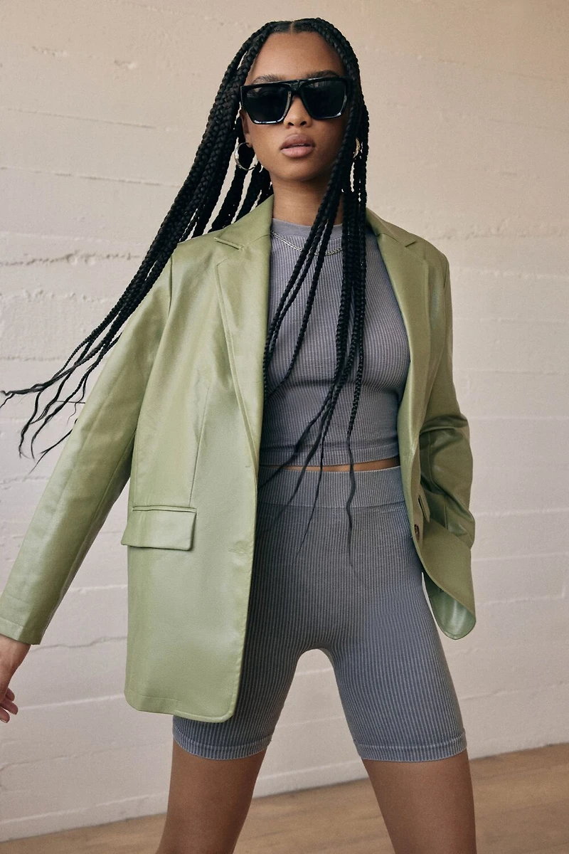 Seamless Ribbed Biker Shorts