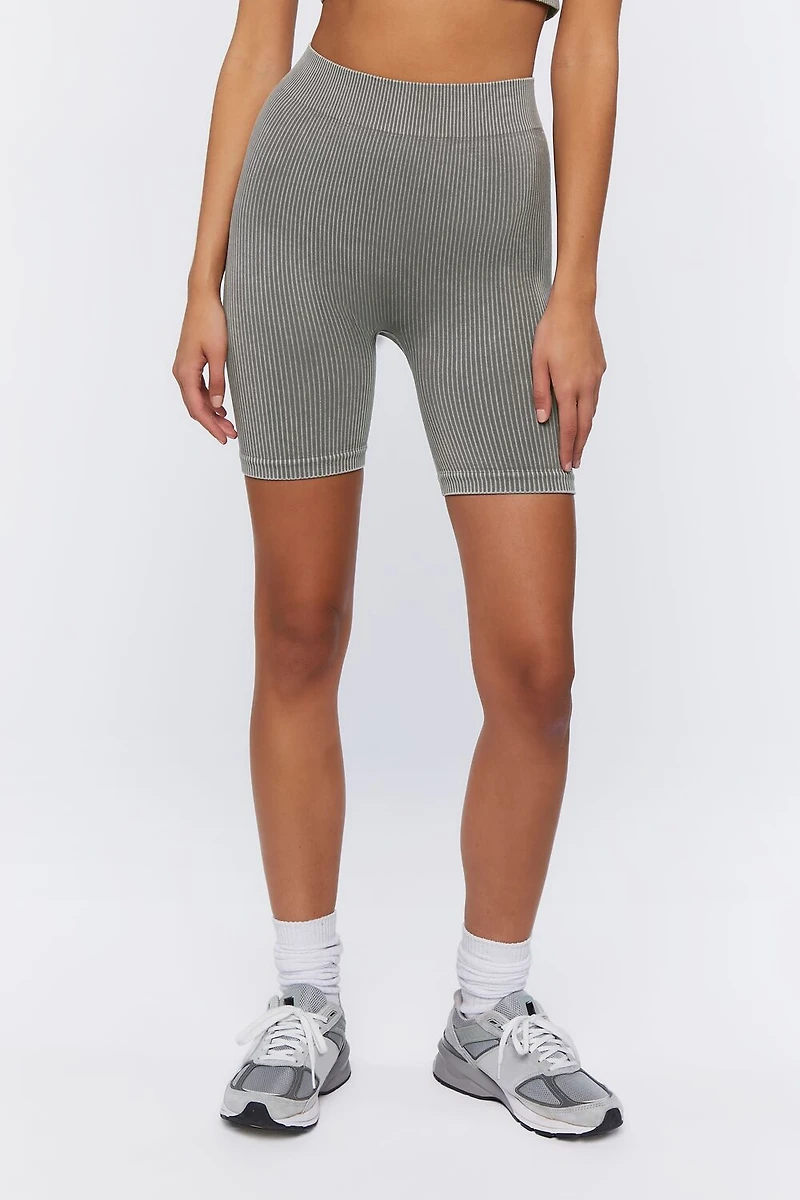 Seamless Ribbed Biker Shorts