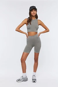 Seamless Ribbed Biker Shorts