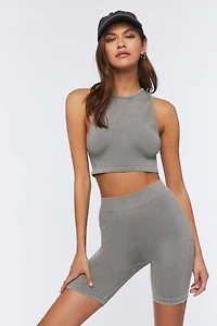 Seamless Ribbed Biker Shorts